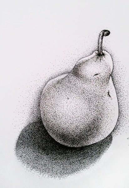 Фрукты гелевой ручкой