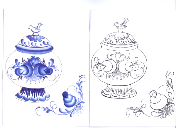 Чайник-кумган основа для росписи Гжель