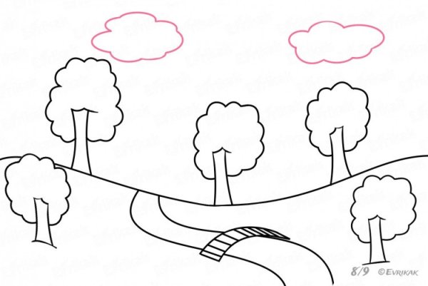 Рисунок парка легкий