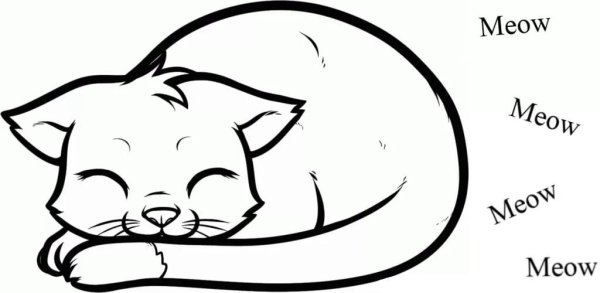 Рисунки котят для срисовки