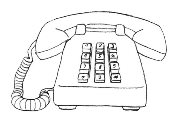 Телефон рисунок