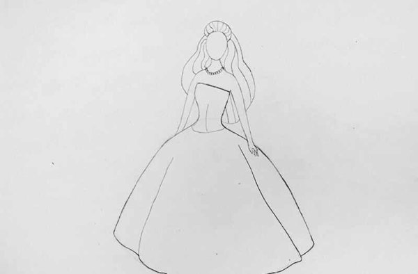 Рисунок куклы карандашом для срисовки