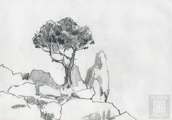 Крымский пейзаж Графика