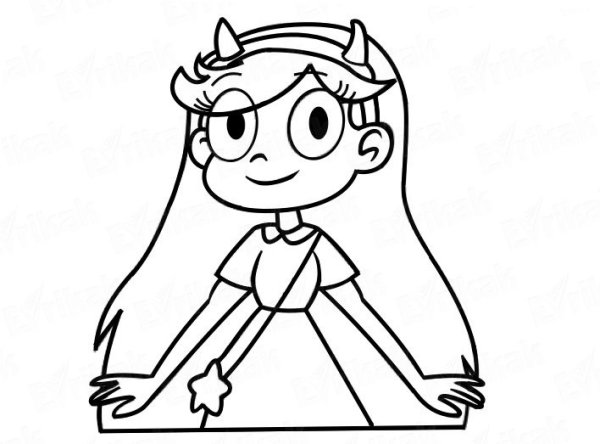 Звёздочка Баттерфляй для срисовки