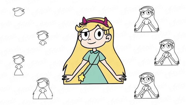 Рисунки для срисовки Звездочка Баттерфляй