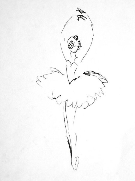 Балерина рисунок легкий