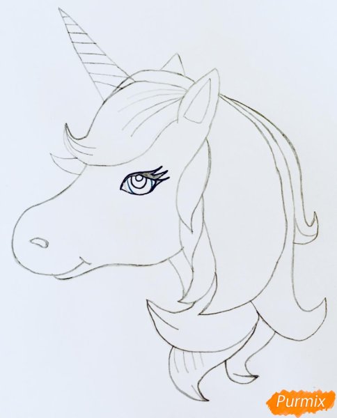 Голова единорога раскраска