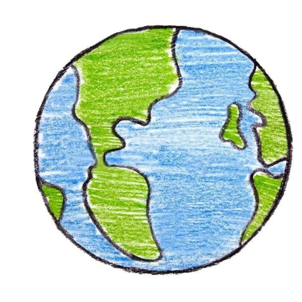 Планета земля рисунок для детей карандашом срисовать