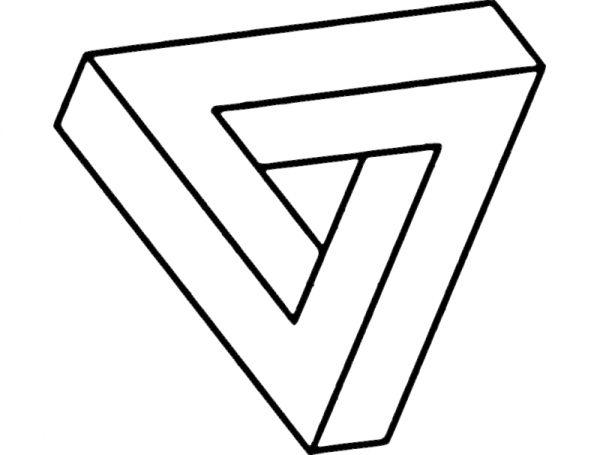 Оптические иллюзии невозможные фигуры треугольник Пенроуза