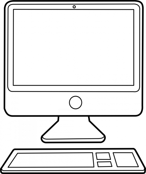 Компьютер рисунок карандашом