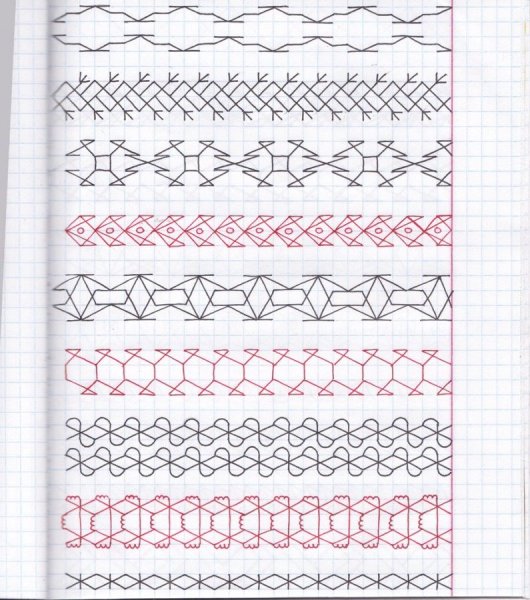 Узоры по клеткам тетради