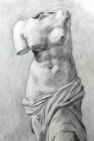 Венера Милосская рисунок карандашом