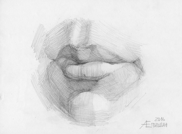 Губы рисунок
