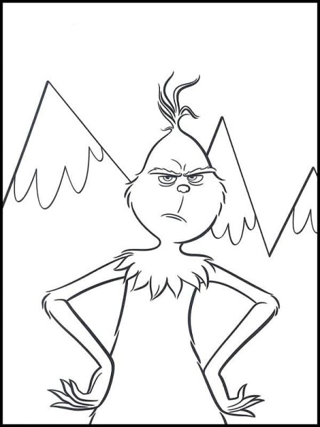 Гринч раскраска