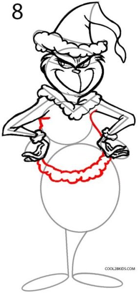 Гринч срисовать