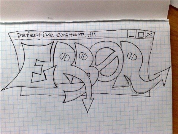 Граффити на бумаге карандашом