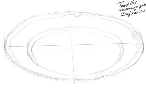Поэтапное рисование тарелки