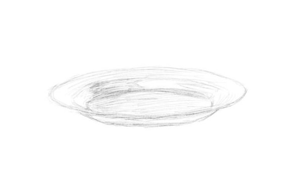 Блюдце карандашом