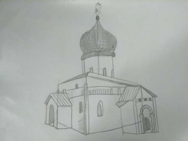 Набросок храма Сергиев Посад