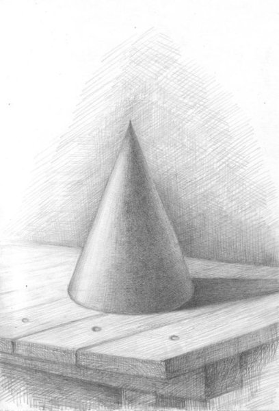 Конус карандашом