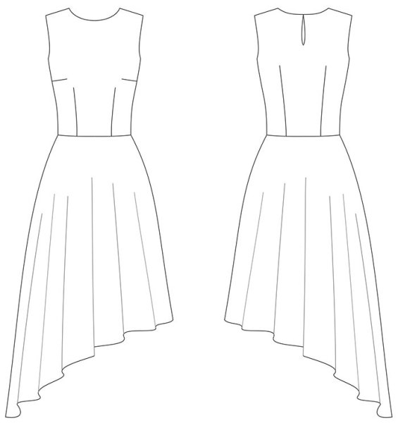 Платья для срисовки карандашом