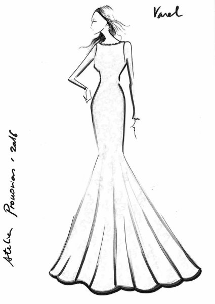 Красивые платья для срисовки карандашом