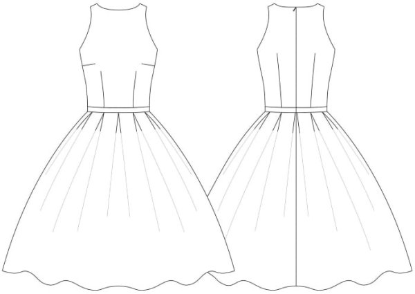 Красивые платья для срисовки