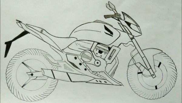 Мотоцикл рисунок