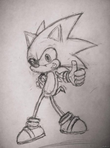 Соник карандашом