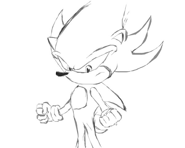 Супер Соник нарисовать