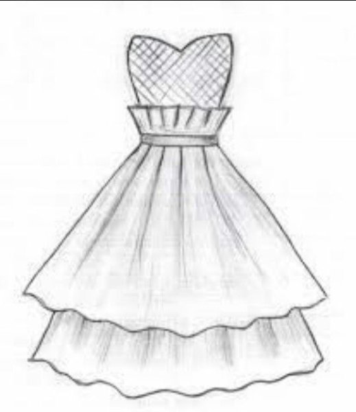 Наряды для срисовки карандашом