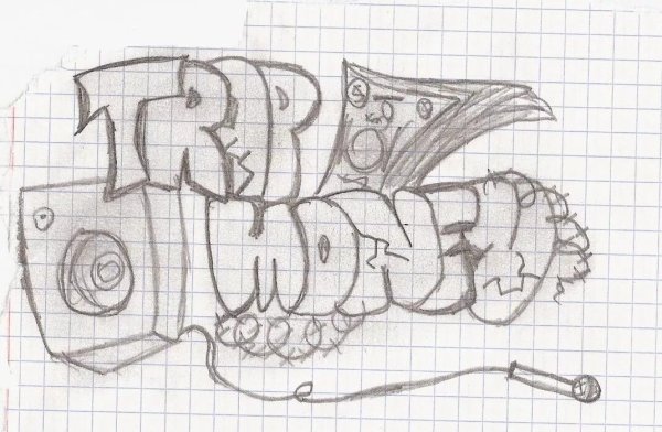 Граффити карандашом