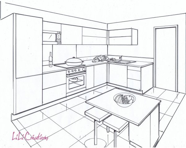 Кухня рисунок