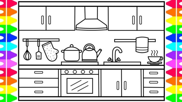 Кухня карандашом легко