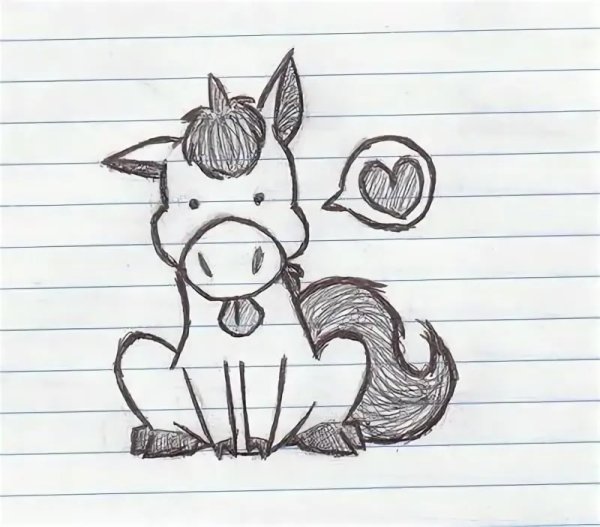 Рисунки на альбомном листе