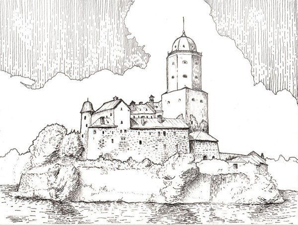 Выборгский замок гравюра