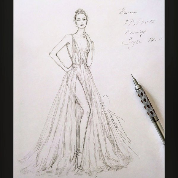 Эскизы свадебных платьев веры Вонг