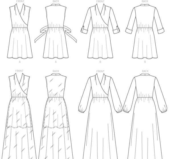 Графические эскизы платьев