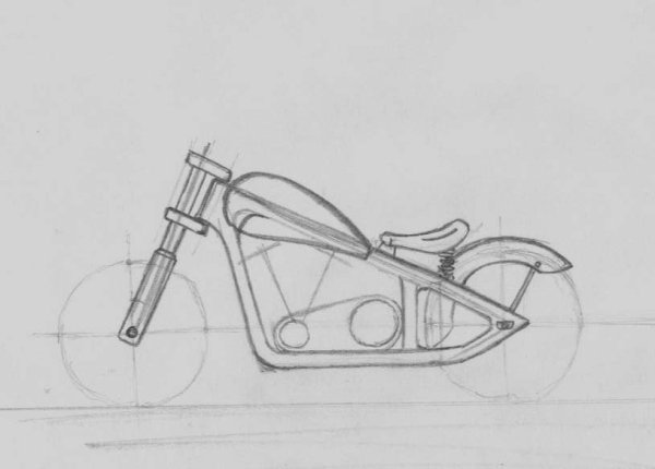 Рисунки мотоциклов несложные