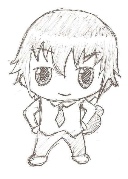 Чиби для срисовки карандашом