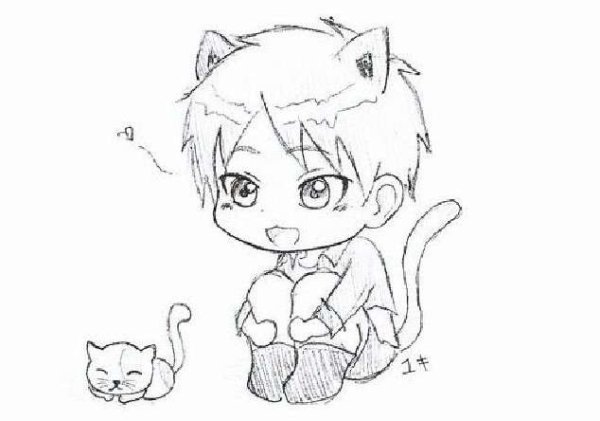 Чиби мальчики для срисовки