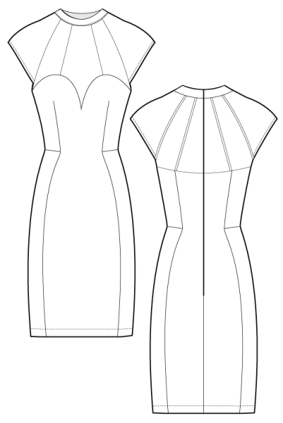 Эскиз коктейльного платья