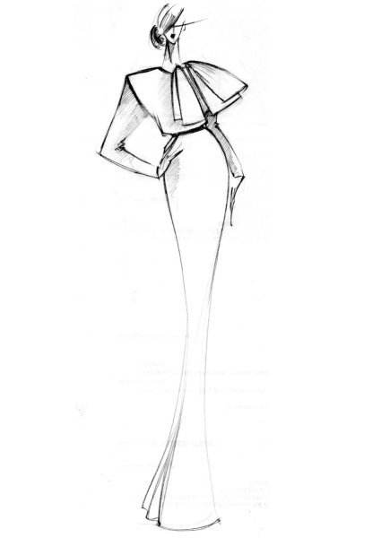 Эскизы одежды дизайнеров