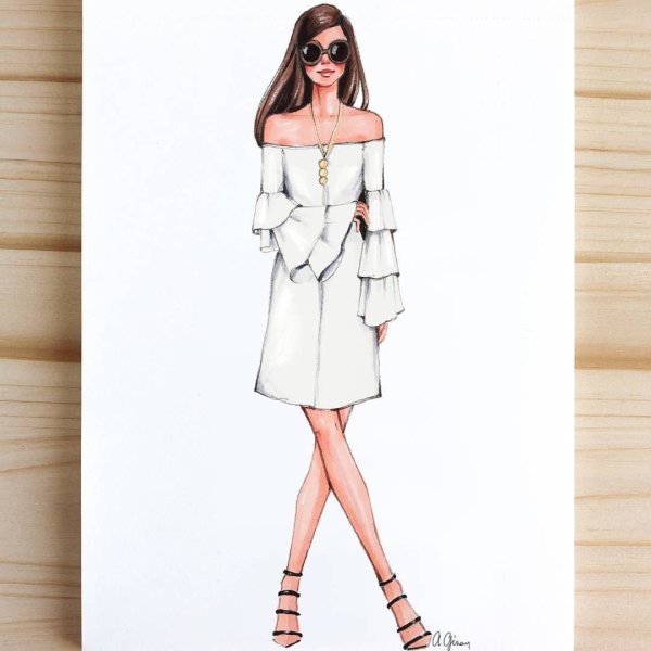 Эскиз платья современные тенденции