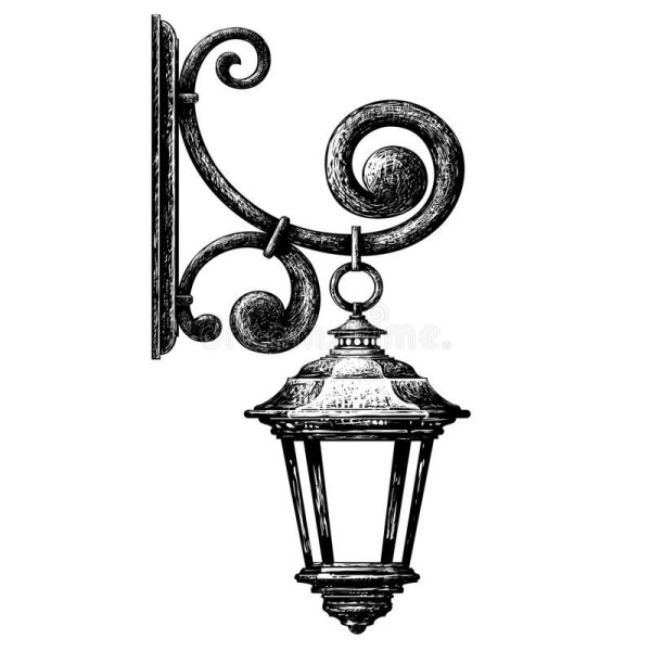Эскиз уличного фонаря