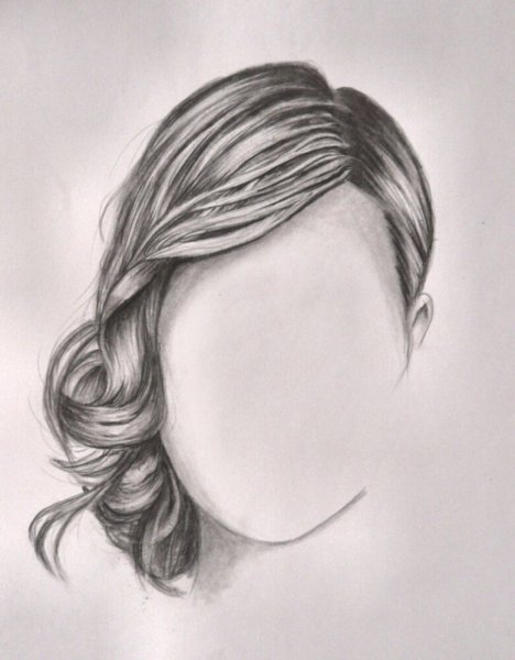 Рисование причесок карандашом