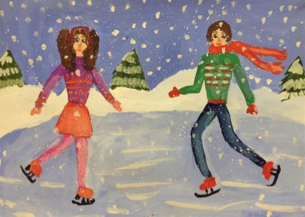 Рисование на катке