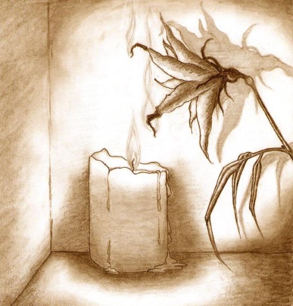 Свеча набросок