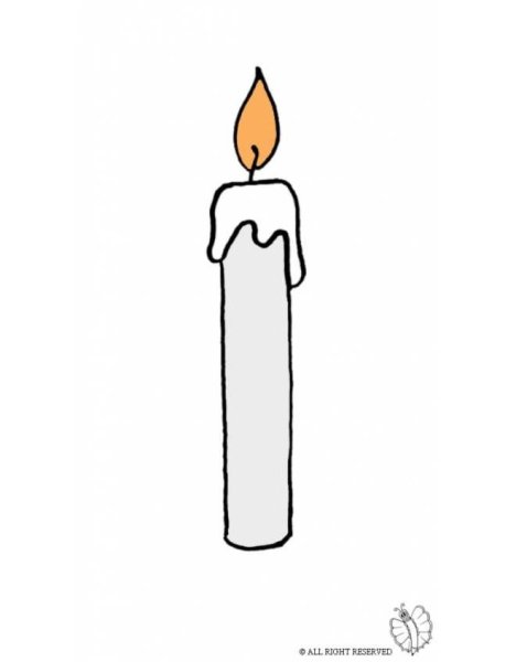 Свеча нарисованная