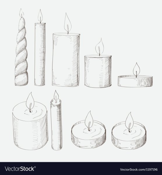 Свеча раскраска для детей